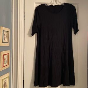 Old Navy Elbow Length Sleeve Black Dress